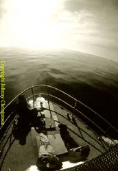 Sailing to the divesite in calm conditions is a rare trea... by Johnny Christensen 
